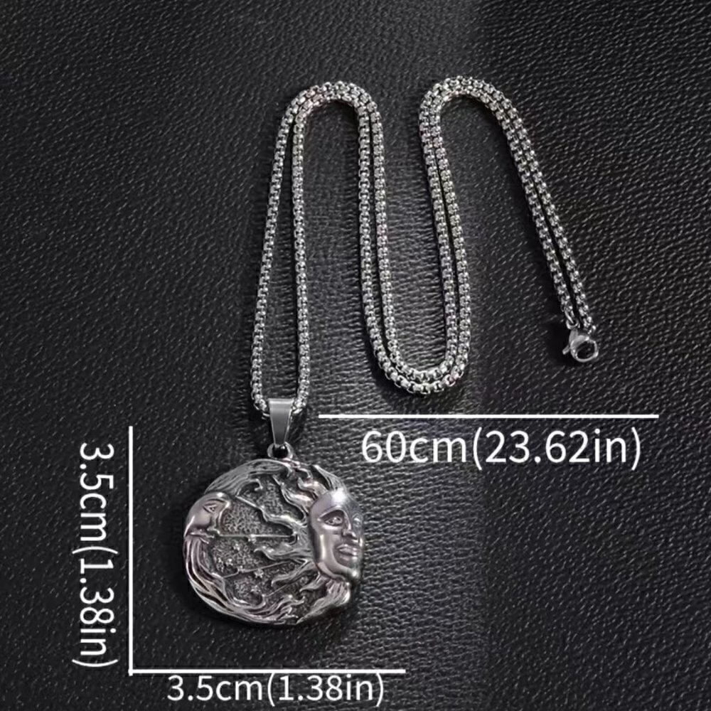 Sun and Moon Pendant and Necklace #1403 - Picture 9 of 10